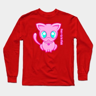 Purr-ty In Pink Cat Long Sleeve T-Shirt